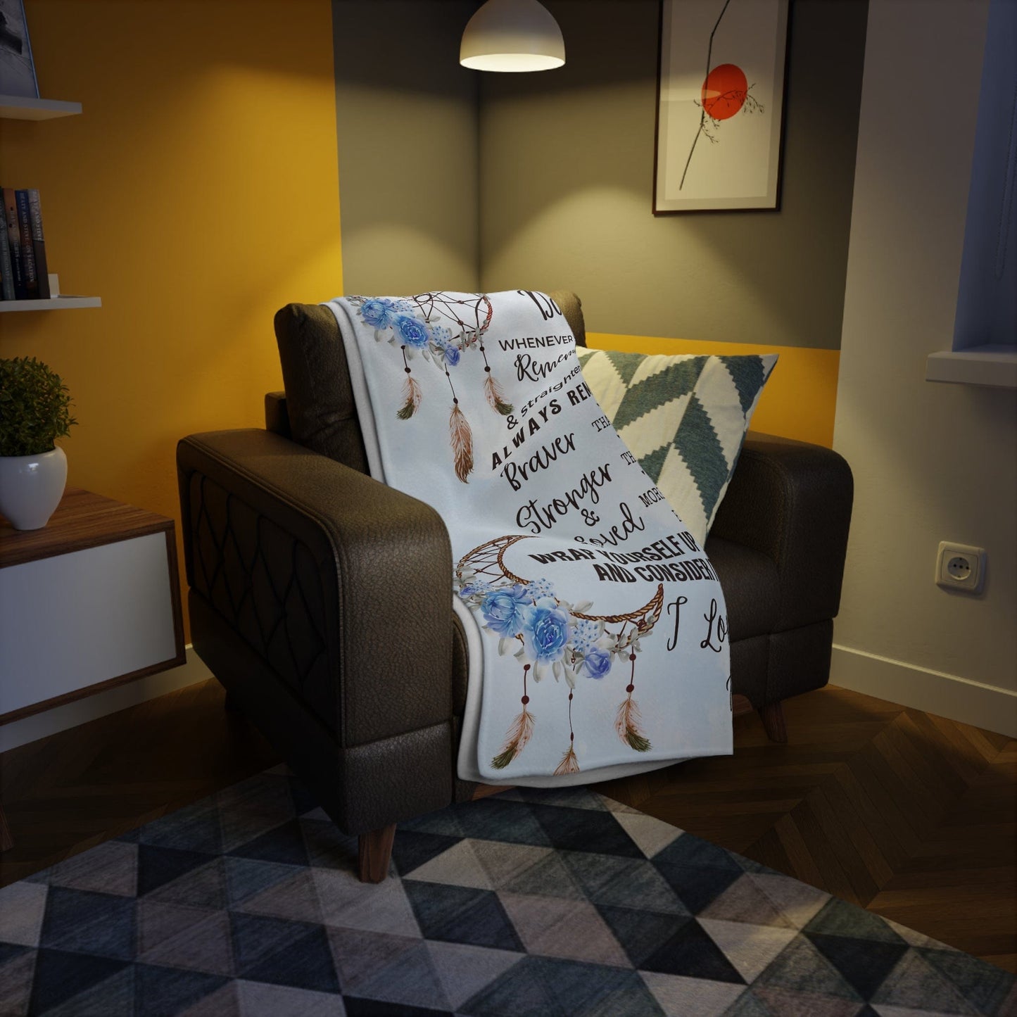 Dreamcatcher Blue Daughter Blanket from Mom