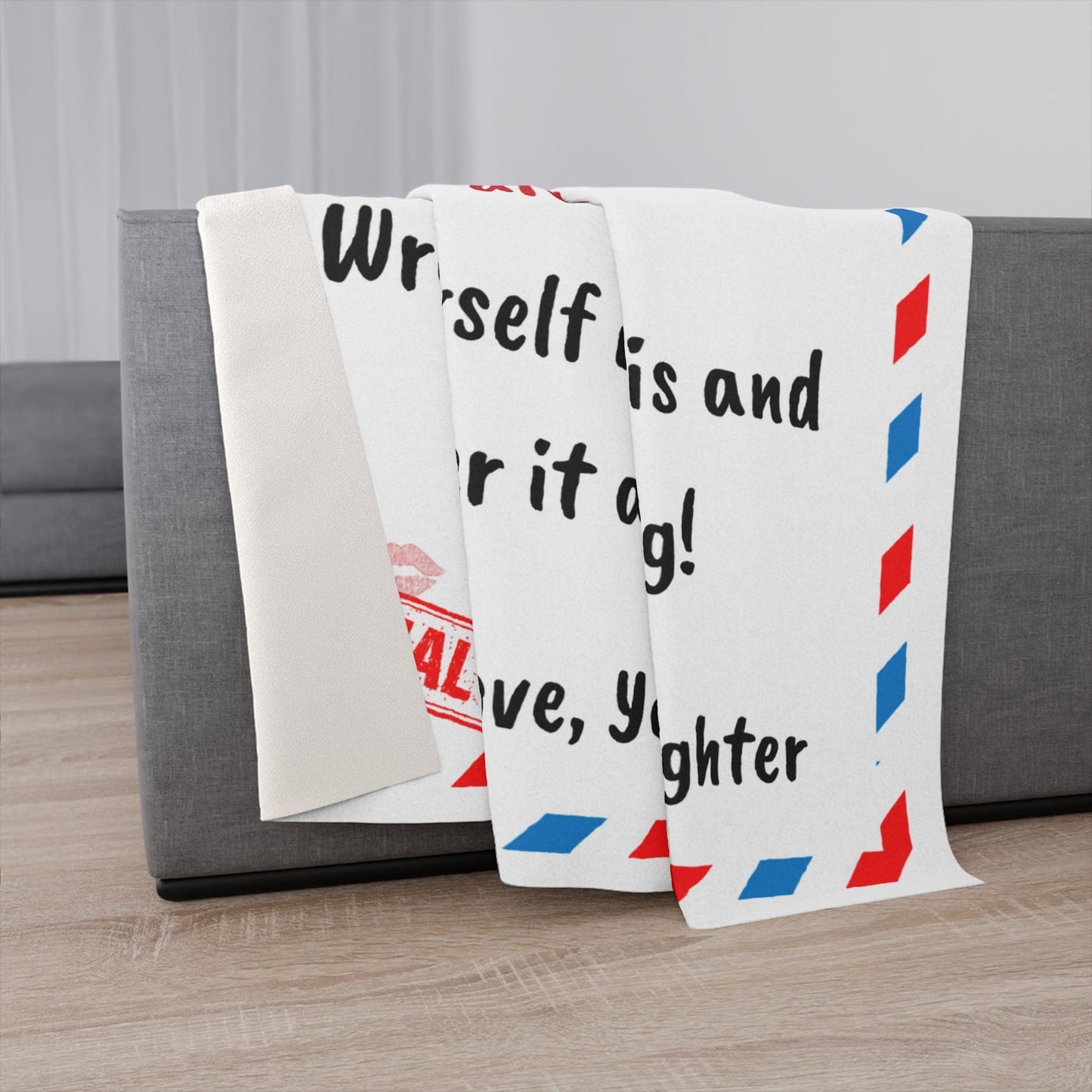 Letter By Post From Daughter To Mom Blanket