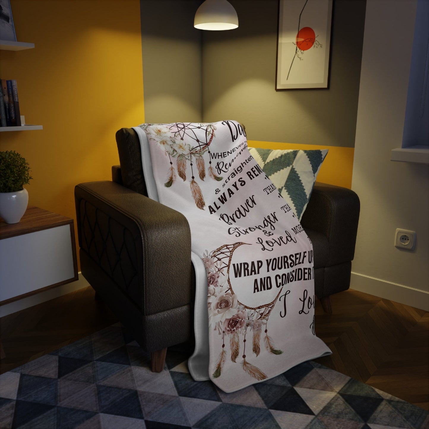 Dreamcatcher Pink Mom to Daughter Blanket