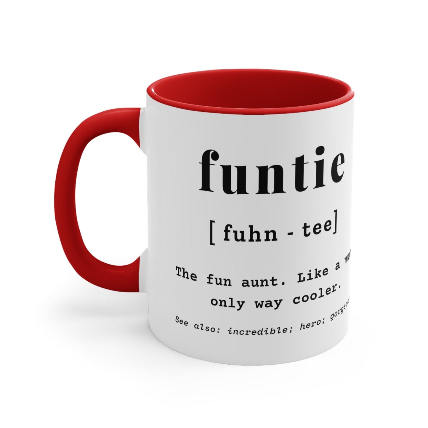 Modern Cute Funtie Definition Aunt Auntie Mug