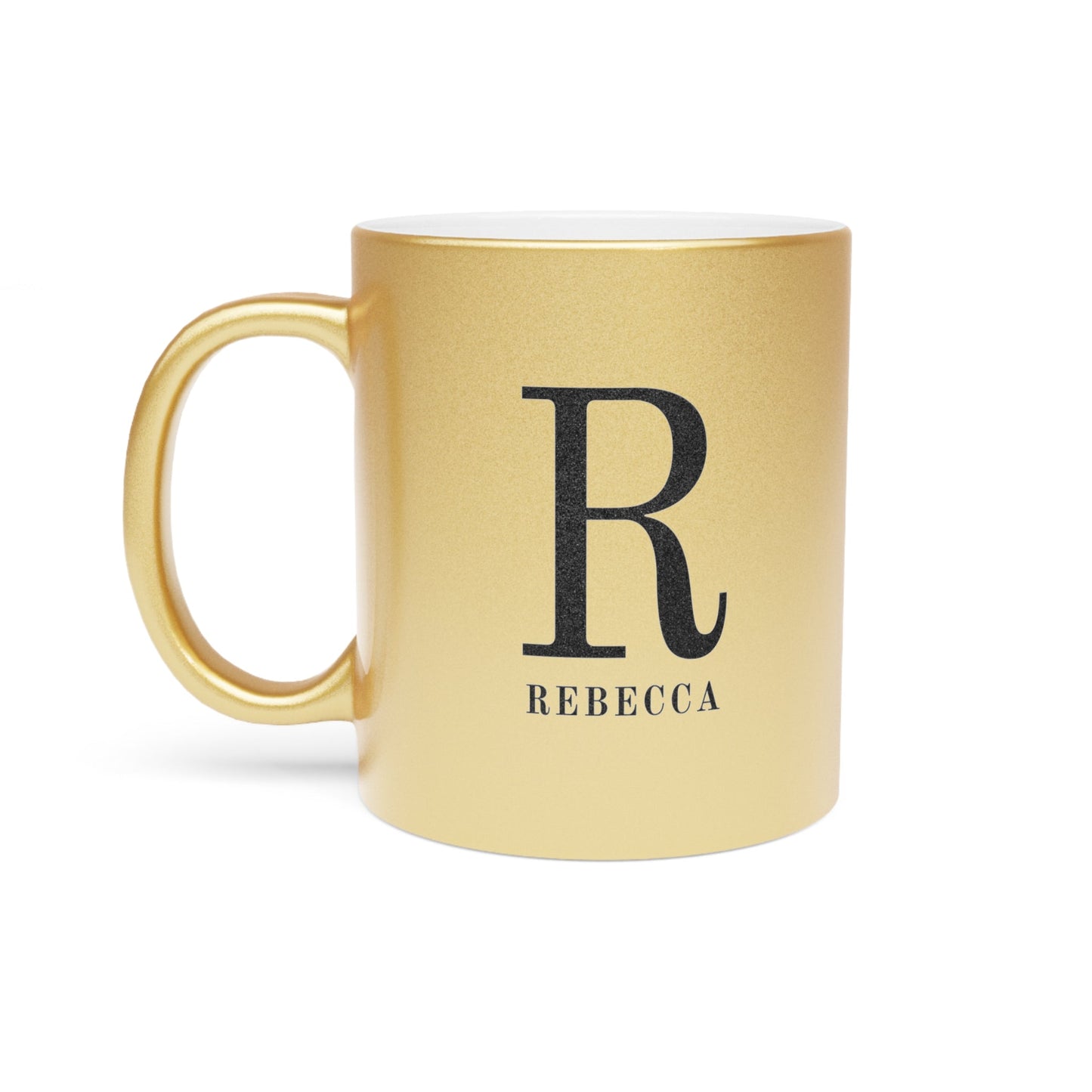 Monogram and Initial Coffee Mugs- metallic