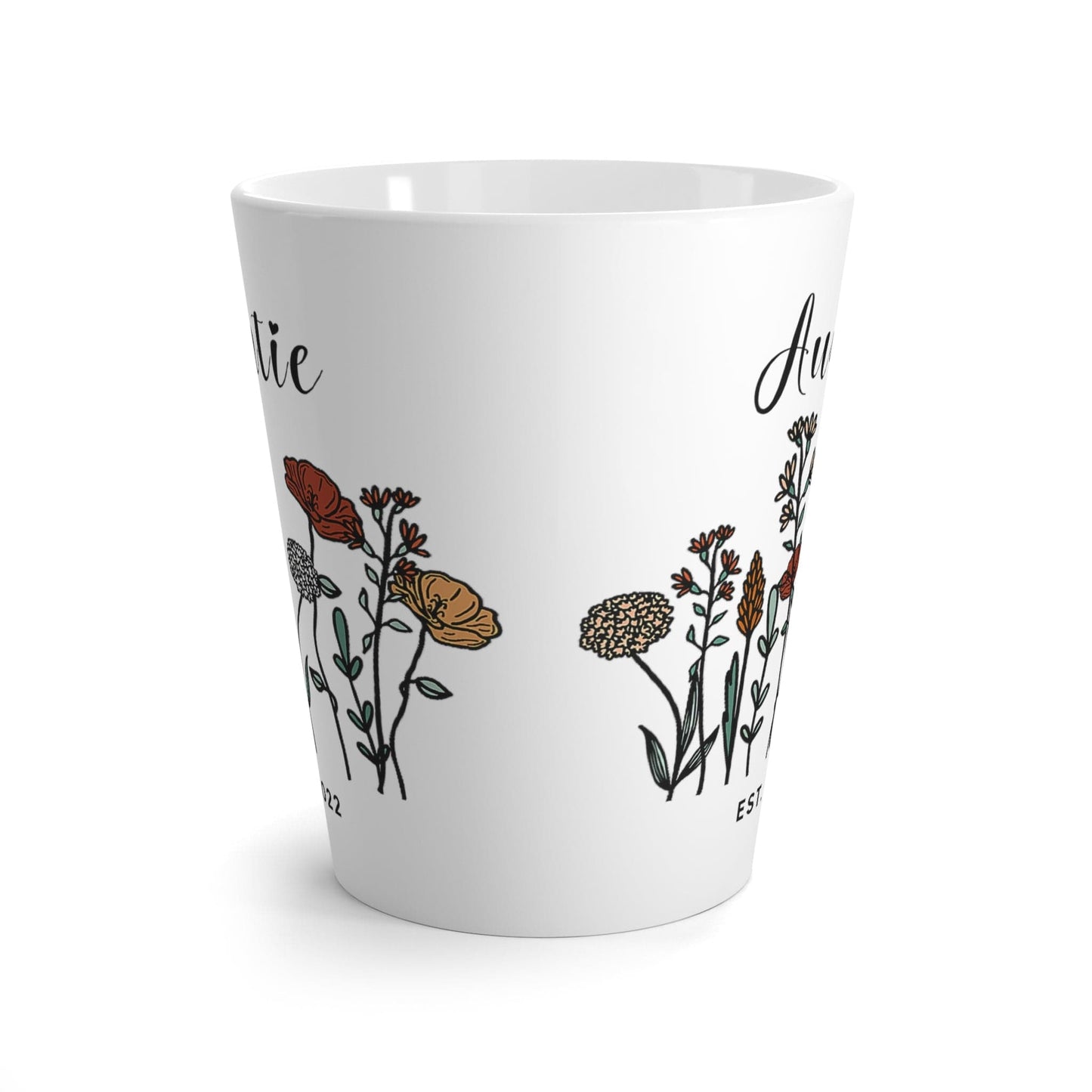 Auntie Established Personalized Gift Latte Mug