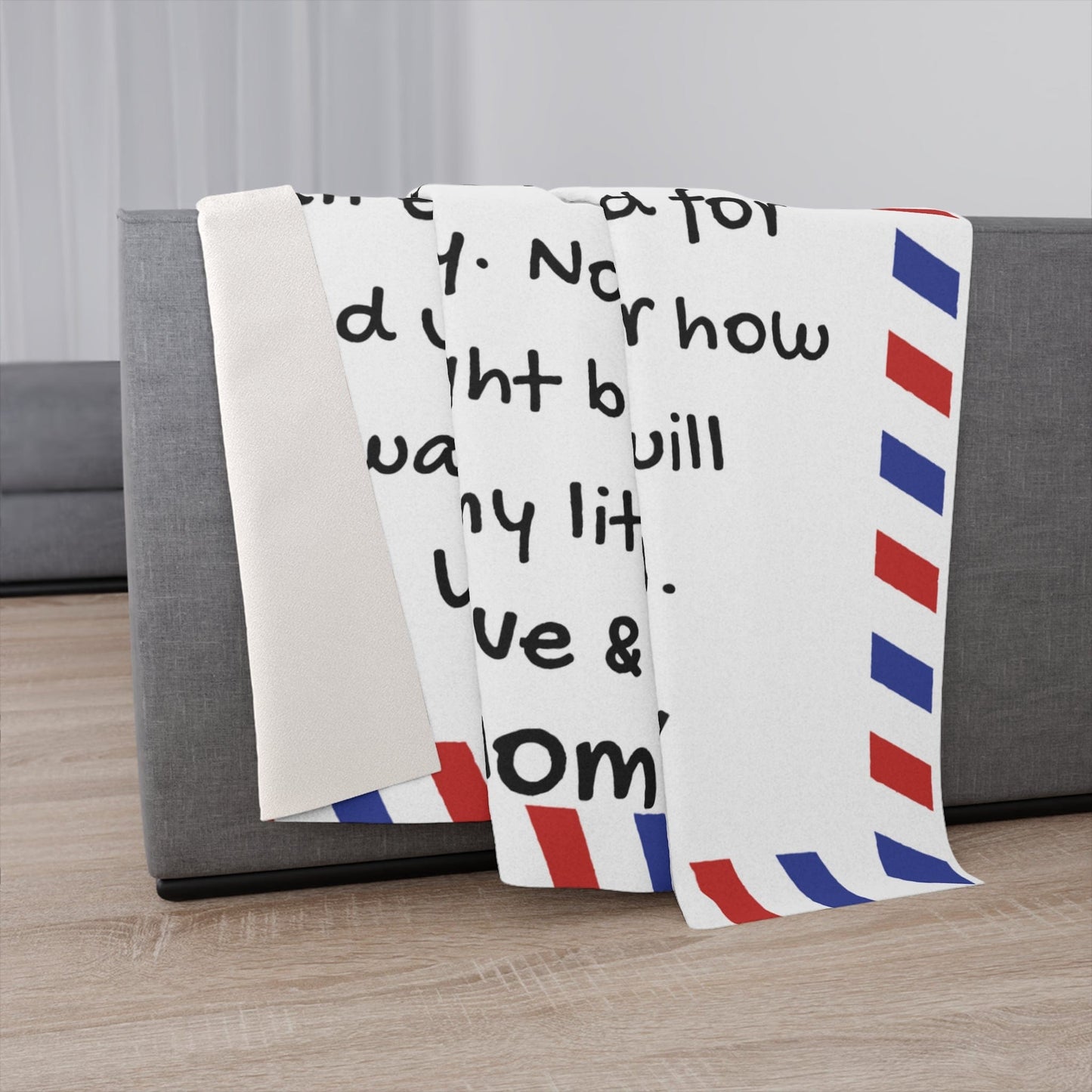 Mom to Daughter Letter Blanket