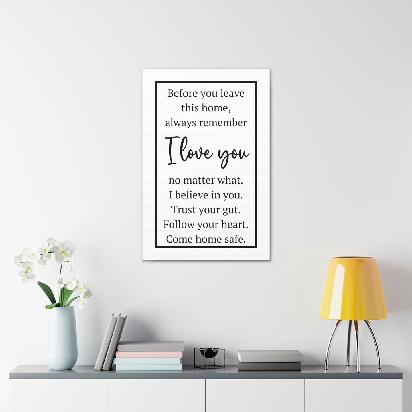 Before You leave this home Front Door Entryway Sign, Home Sign, Canvas Wall Decor