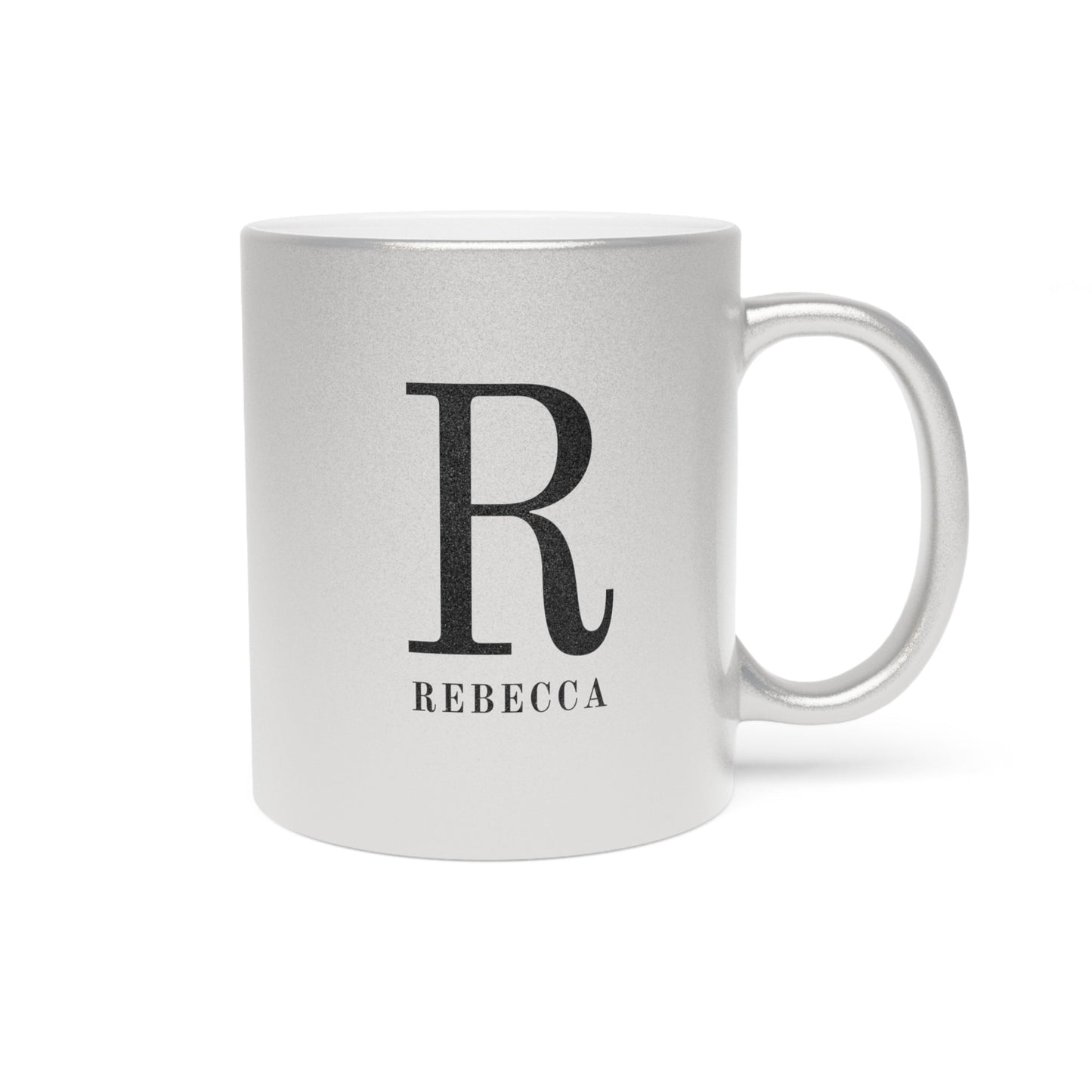 Monogram and Initial Coffee Mugs- metallic