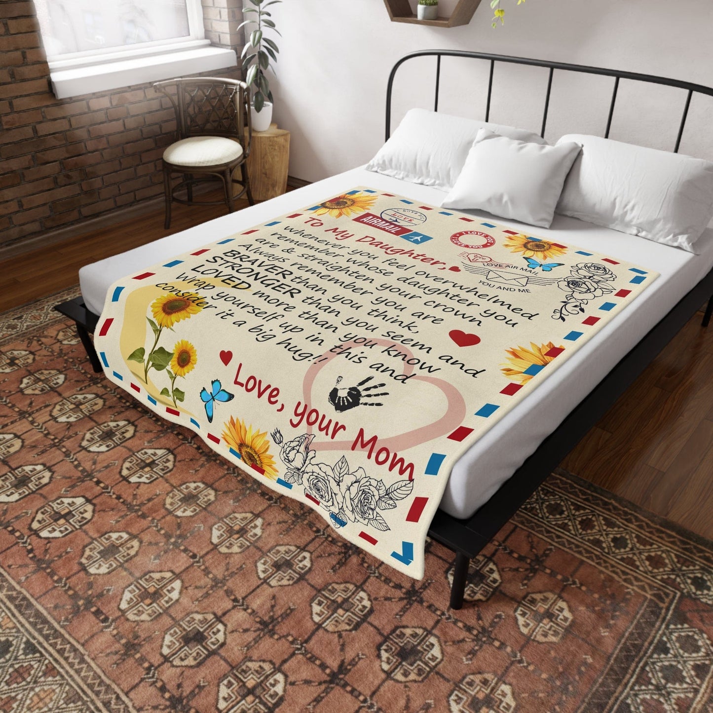Braver Stronger Mom To Daughter Blanket