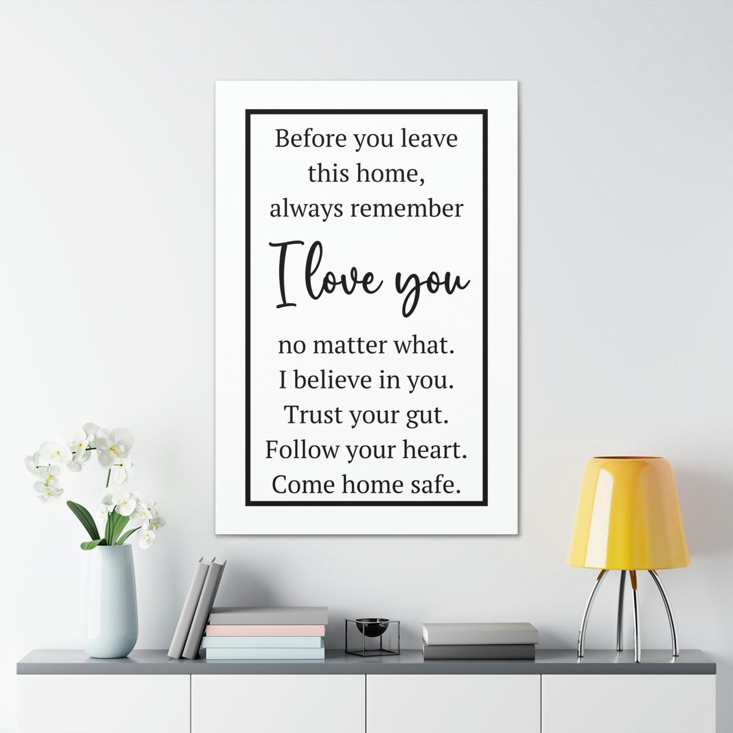 Before You leave this home Front Door Entryway Sign, Home Sign, Canvas Wall Decor
