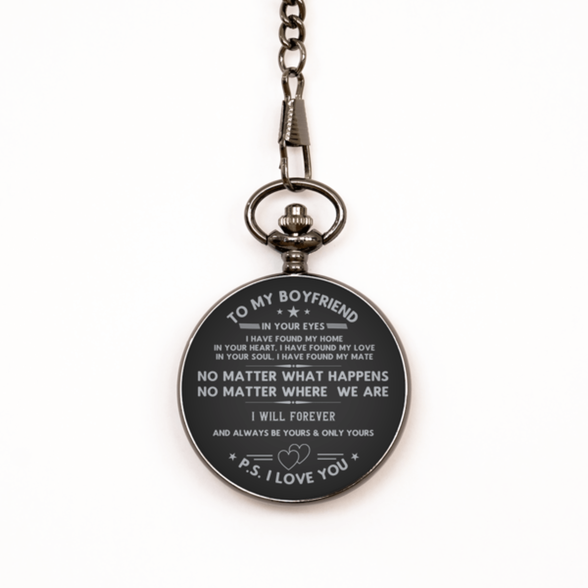 Boyfriend Birthday Gift Pocket Watch, Anniversary Gift, Long distance gift, Deployment gift