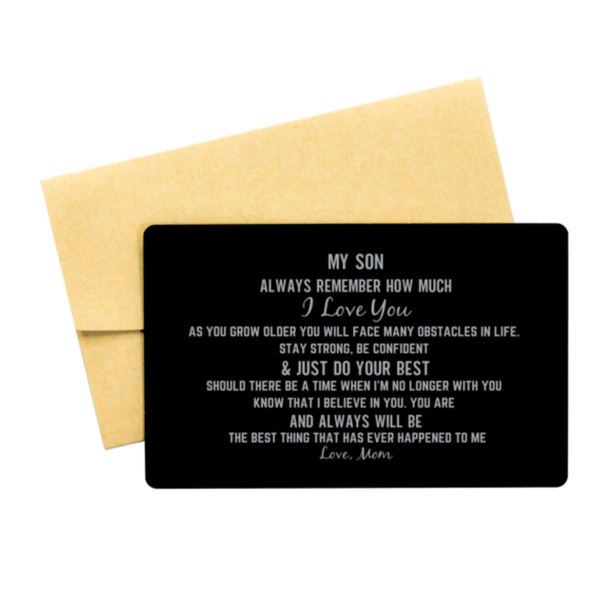 Son Metal Wallet Insert Card