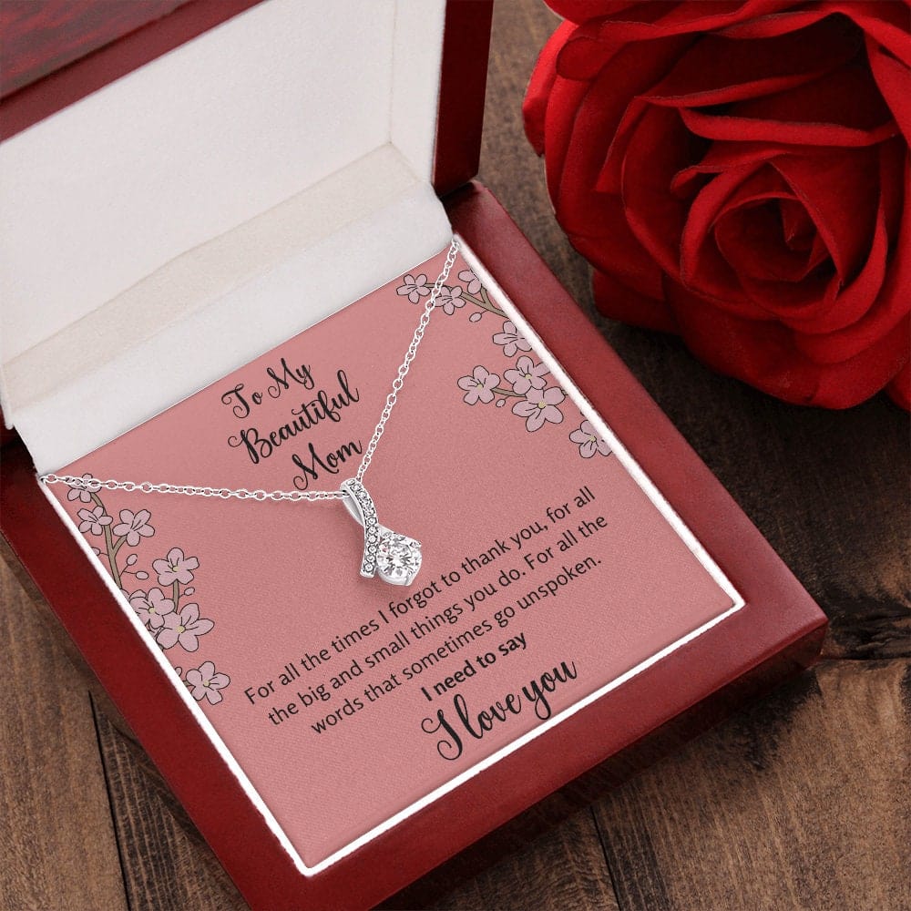 Gift for Mom I Love you necklace