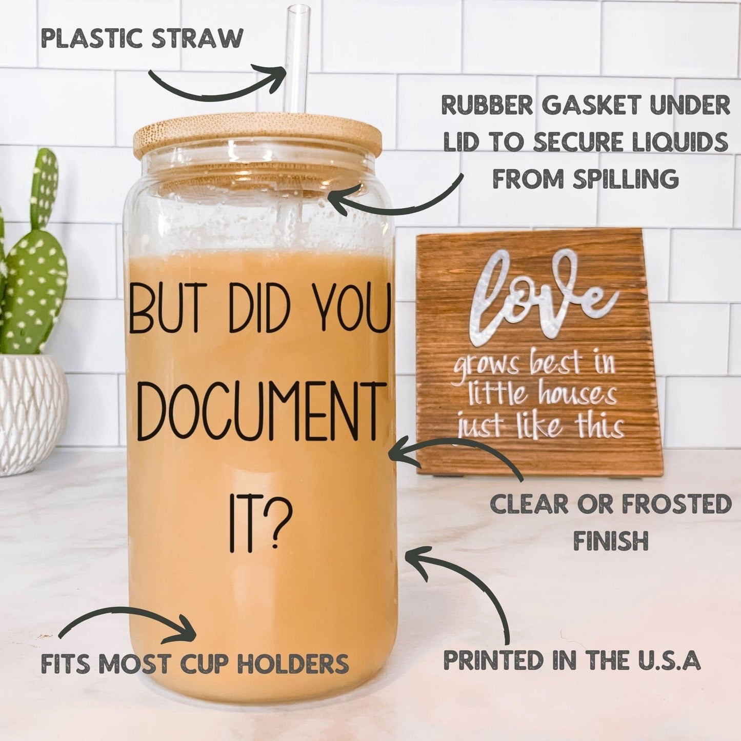 But did you document it? Human Resources Iced Coffee Cup HR Funny Frosted Tumbler with Straw HR department Office humor Beer Glass gift