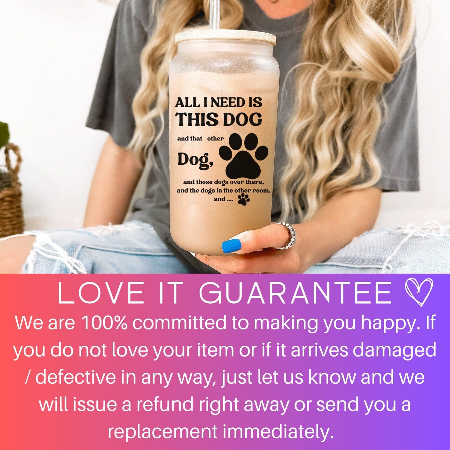 Dog Mom Iced Coffee Cup Dog Mama Frosted Tumblers Dog Lover Gift Fur Mama gift Tumbler & straw Pet Lover Gift for Dog Mom Beer Glass Can