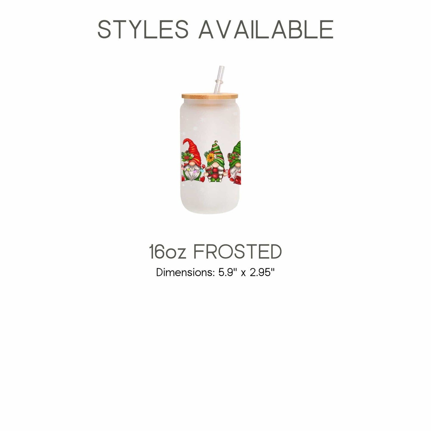 Christmas Gnomes Iced Coffee Cup Xmas Frosted Tumblers Christmas party Beer Glass gift Tumbler & straw Christmas Vacation Tumbler