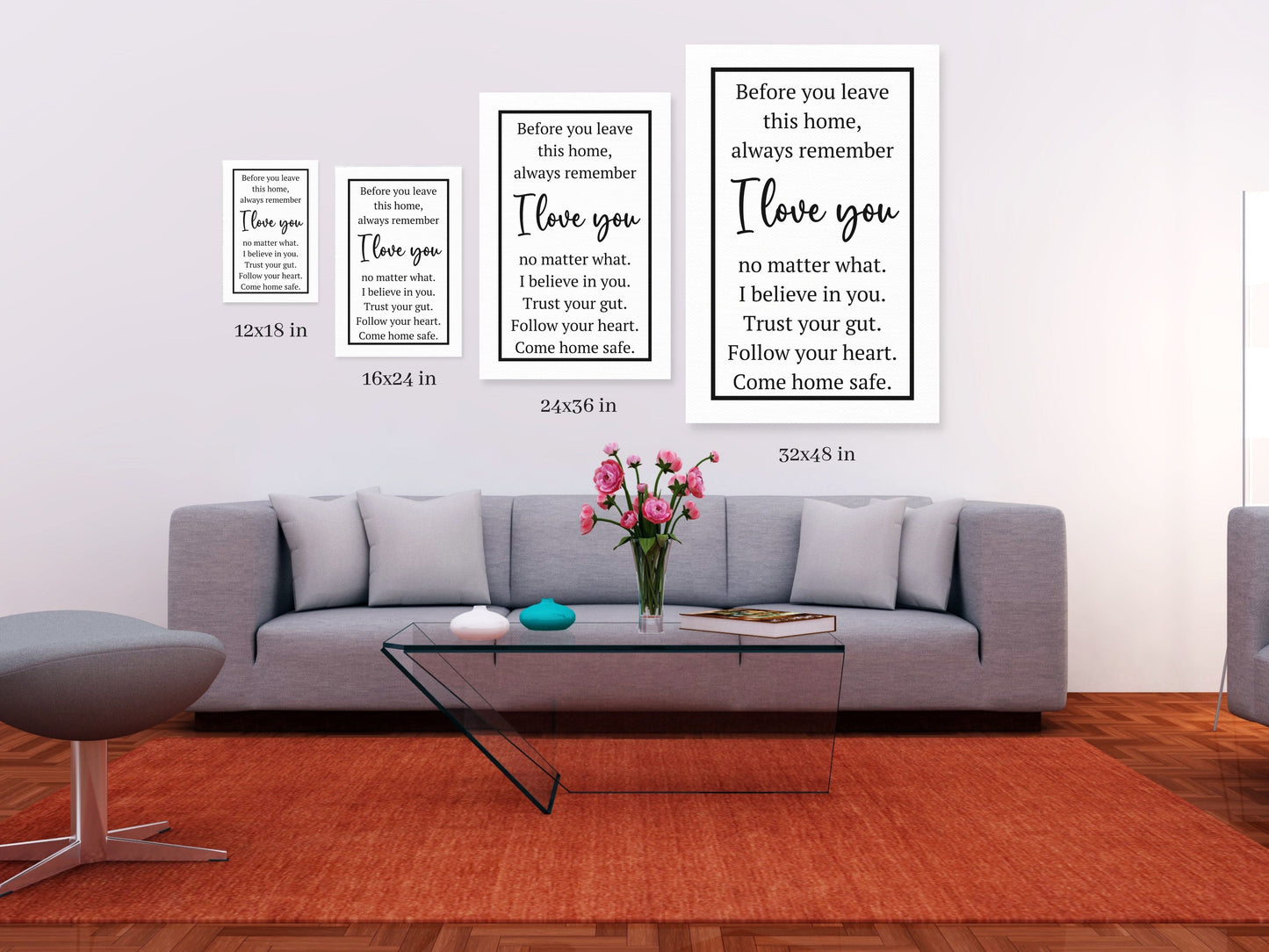 Before You leave this home Front Door Entryway Sign, Home Sign, Canvas Wall Decor