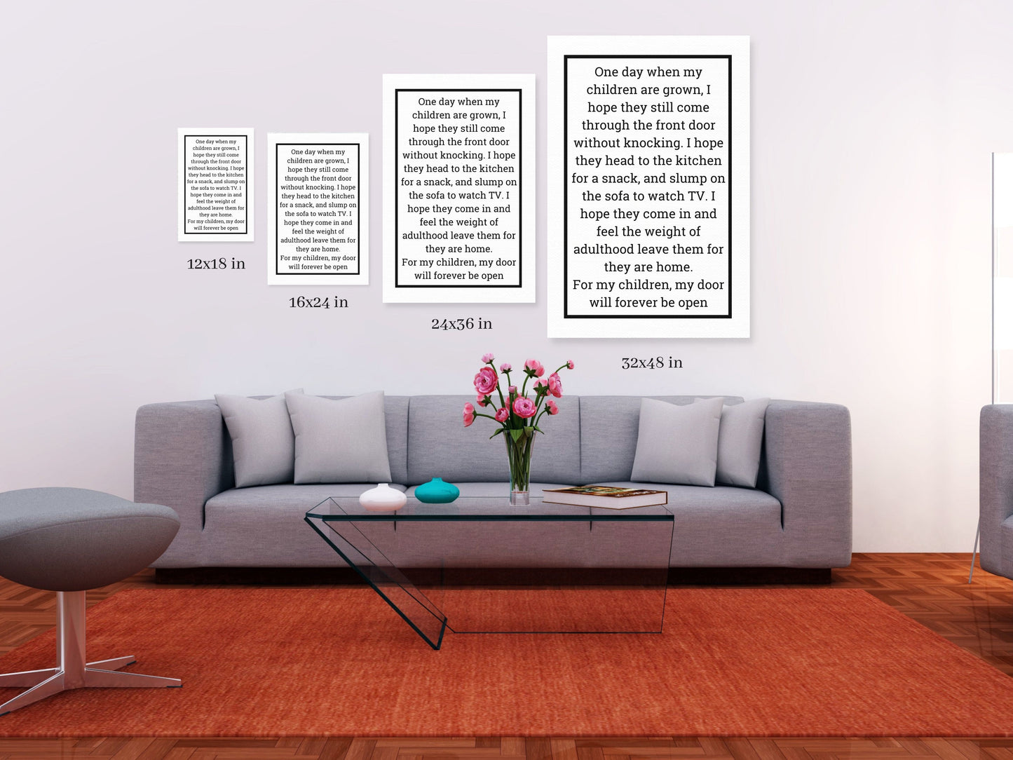 One day when Canvas Wall Art with Quote, Parent's Entryway Sign, Gift for Children