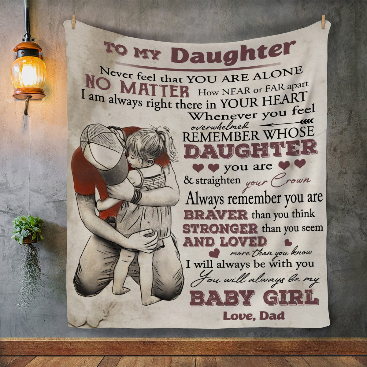 Straighten Your Crown Dad to Daughter Blanket