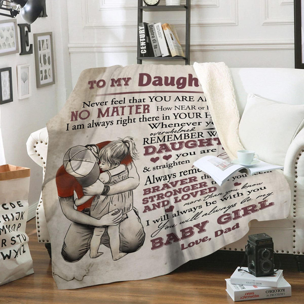 Straighten Your Crown Dad to Daughter Blanket