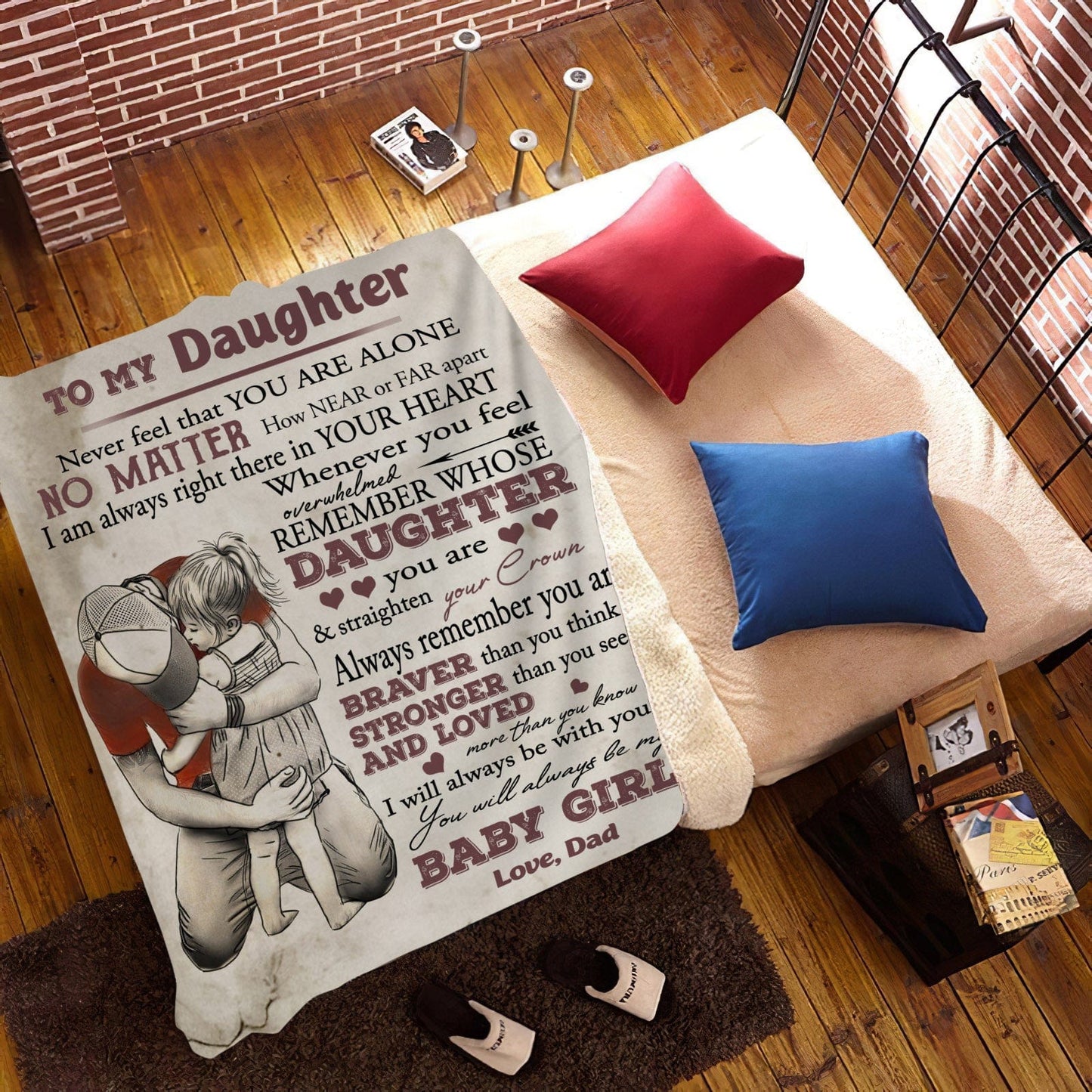Straighten Your Crown Dad to Daughter Blanket