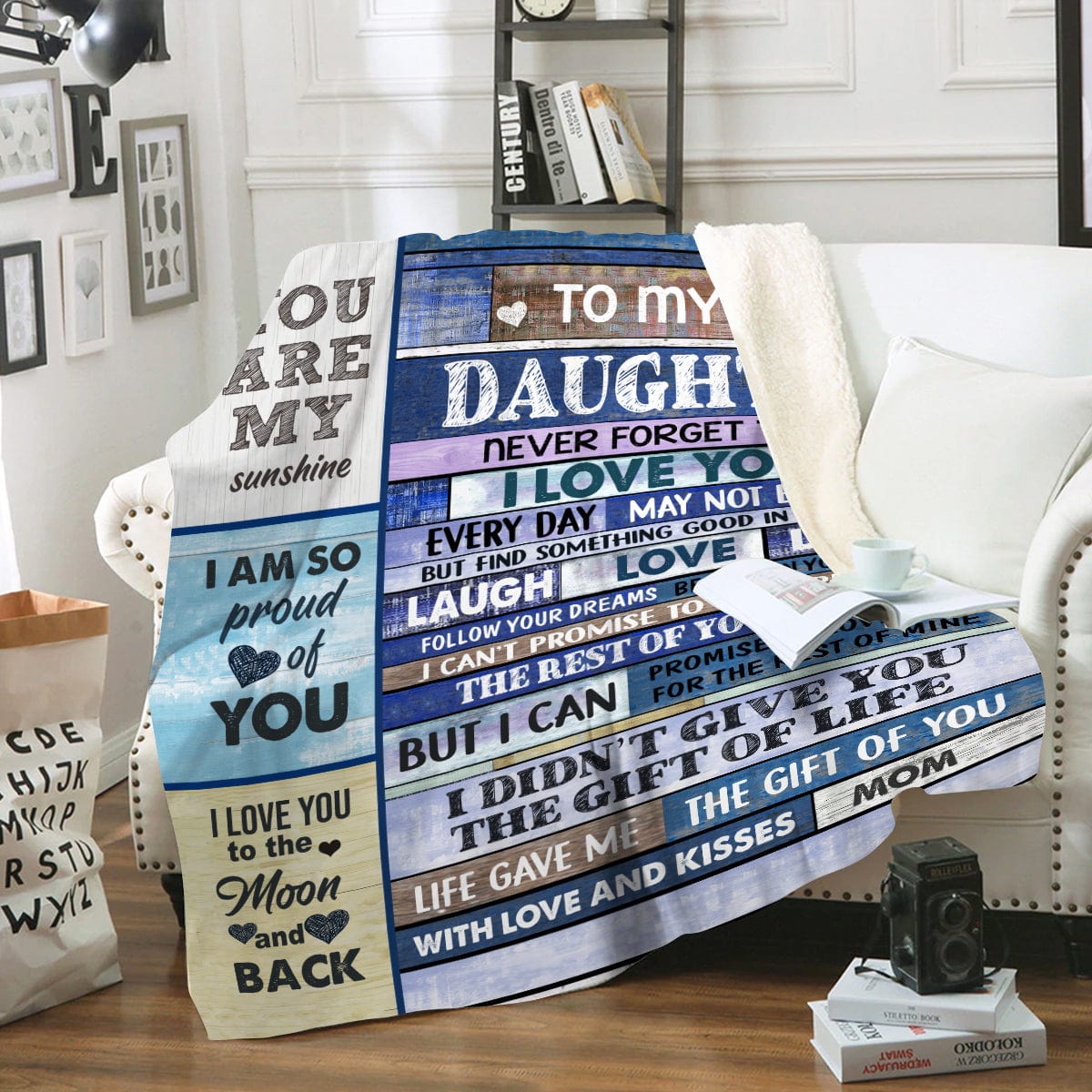 Laugh Love Live Daughter Blanket From Mom