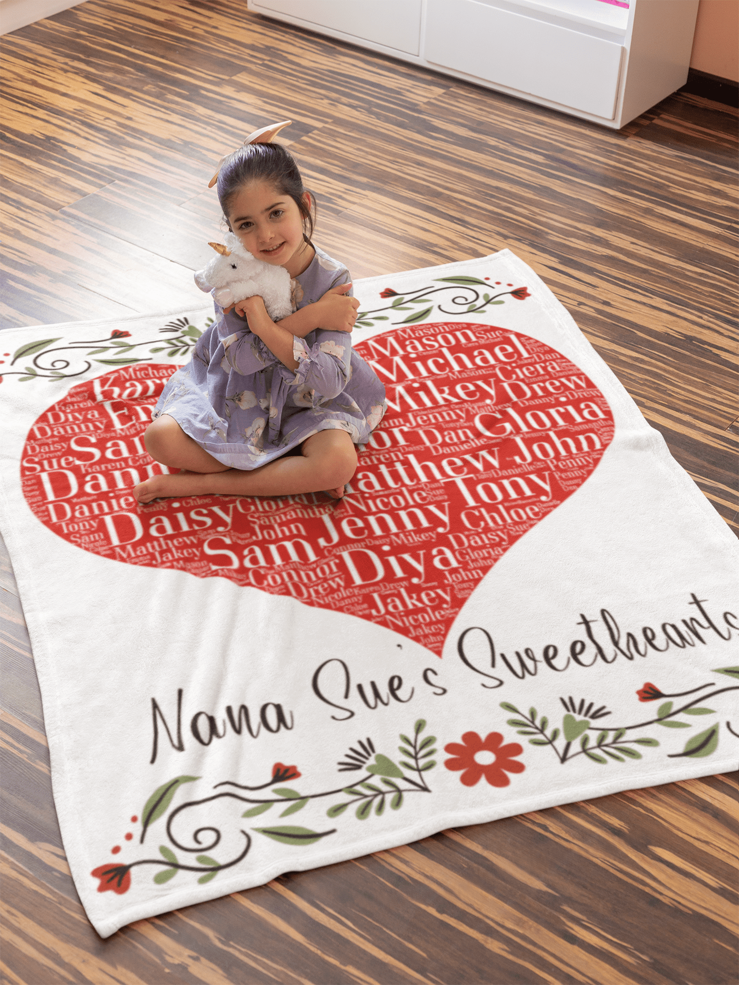 Personalized Grandparent from Grandkids Blanket