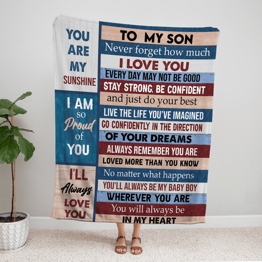 To my Son From Mom or Dad Blanket
