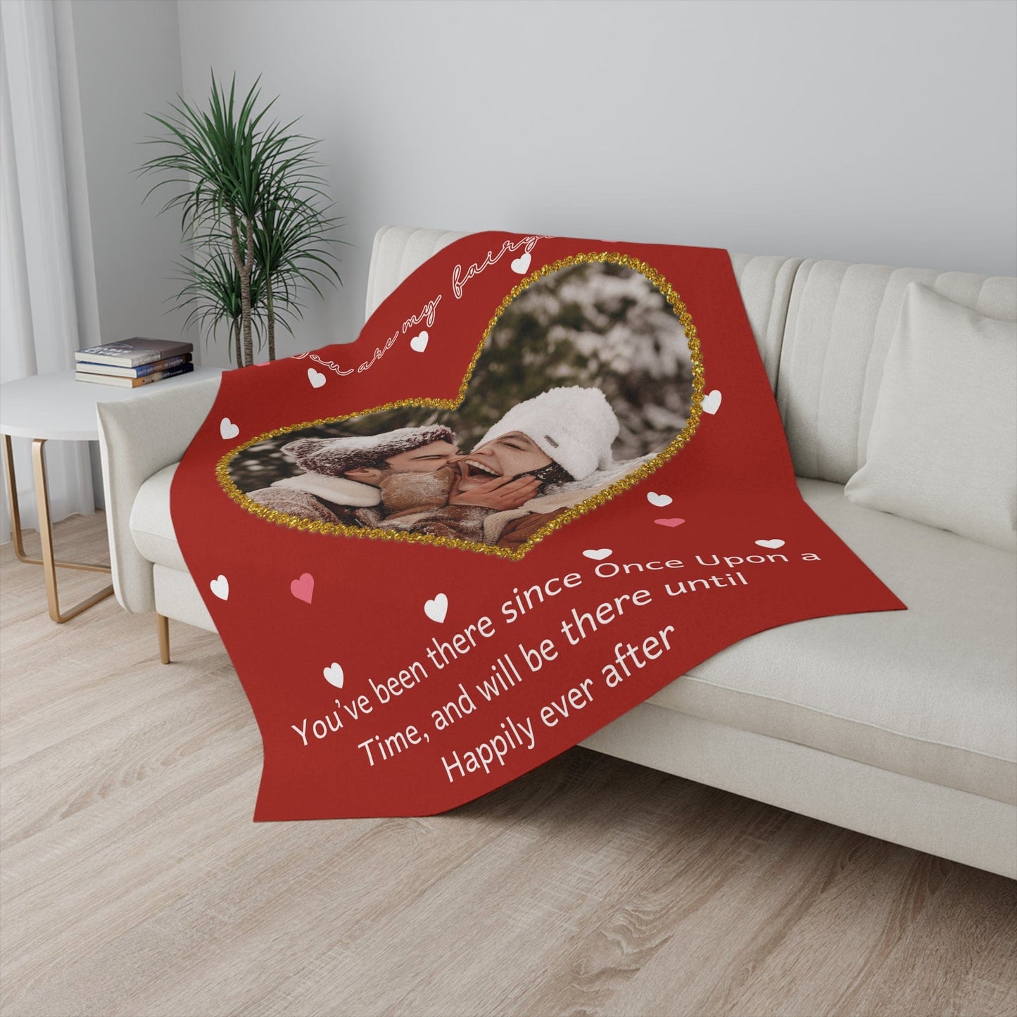Personalized Photo Blanket Gift for Wife ,Valentine's day Gift for girlfriend