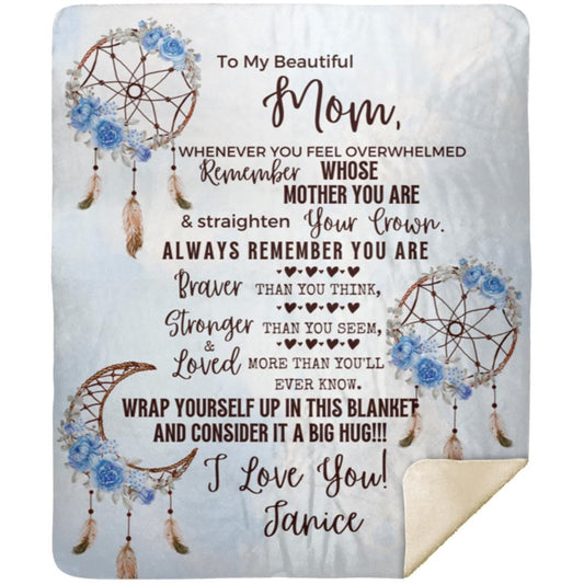 Blanket Gift for Mom, Christmas Gift Blankets Personalized from Daughter or Son