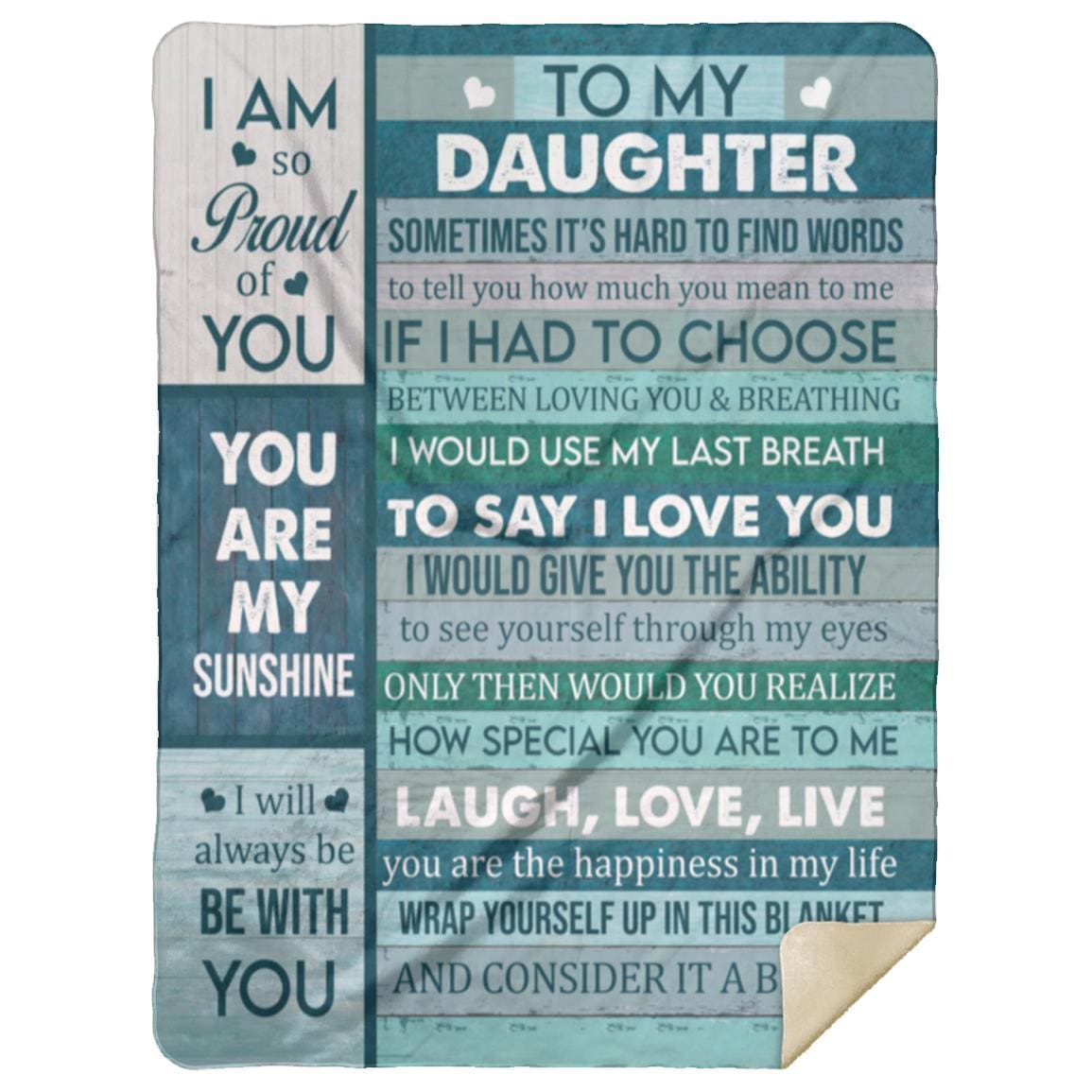 Green To my Daughter From Mom or Dad Blanket