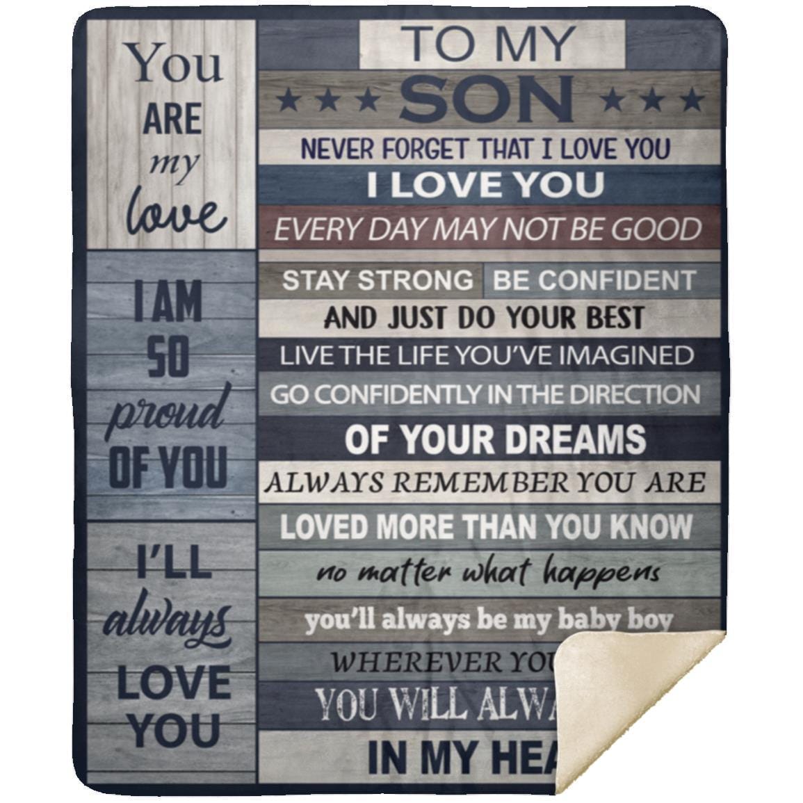 To my son blanket from Mom or dad