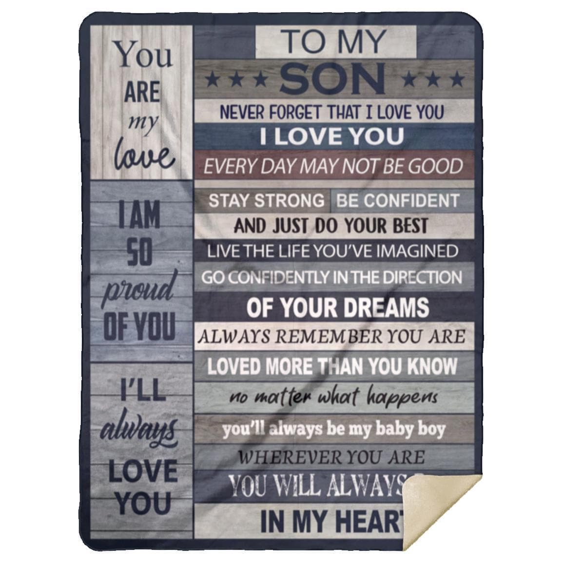 To my son blanket from Mom or dad