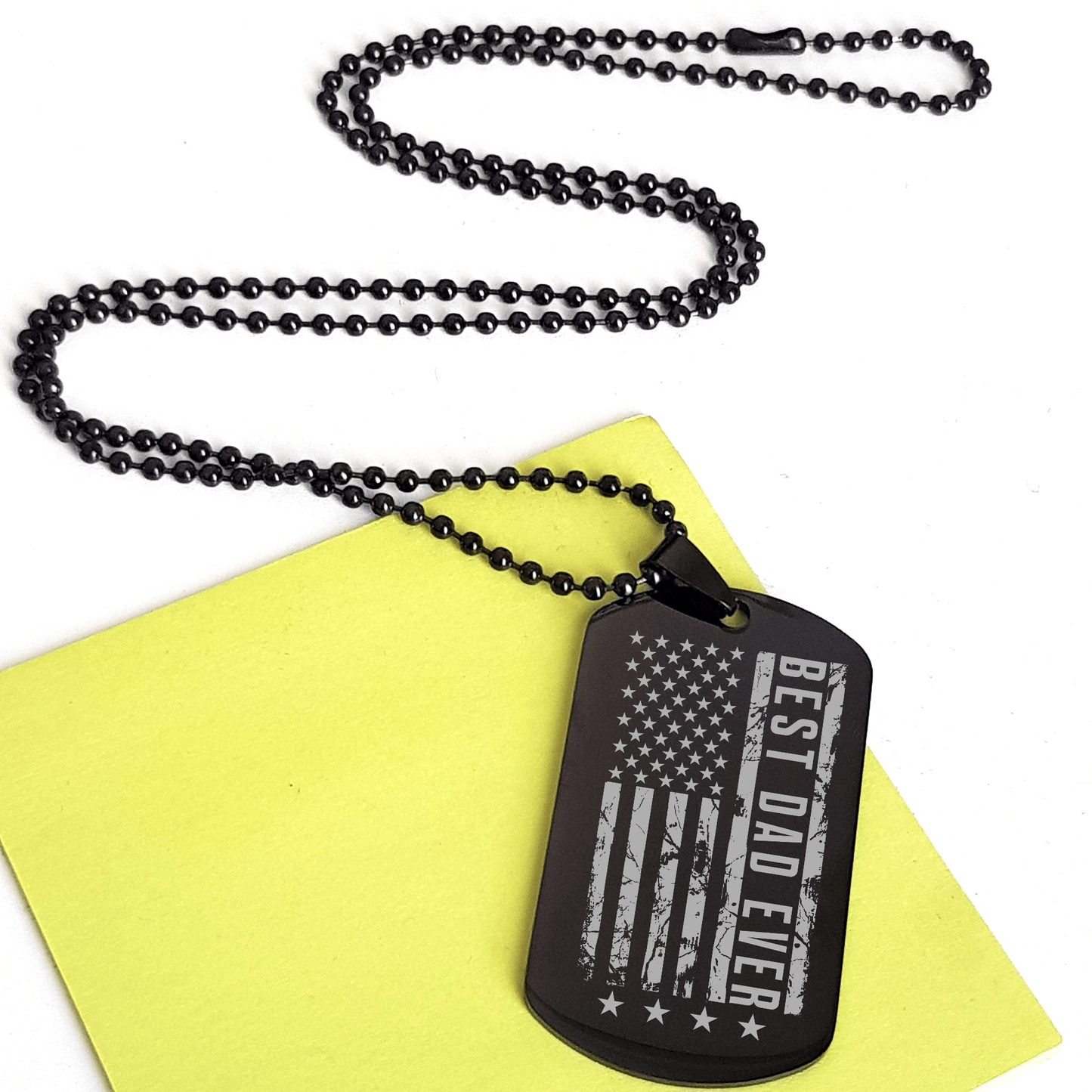 Best Dad Ever Dog Tag Necklace, Father's day gift for Dad
