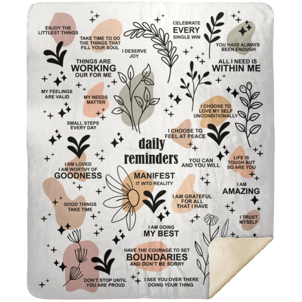 Daily Reminders Positive Affirmations Blanket