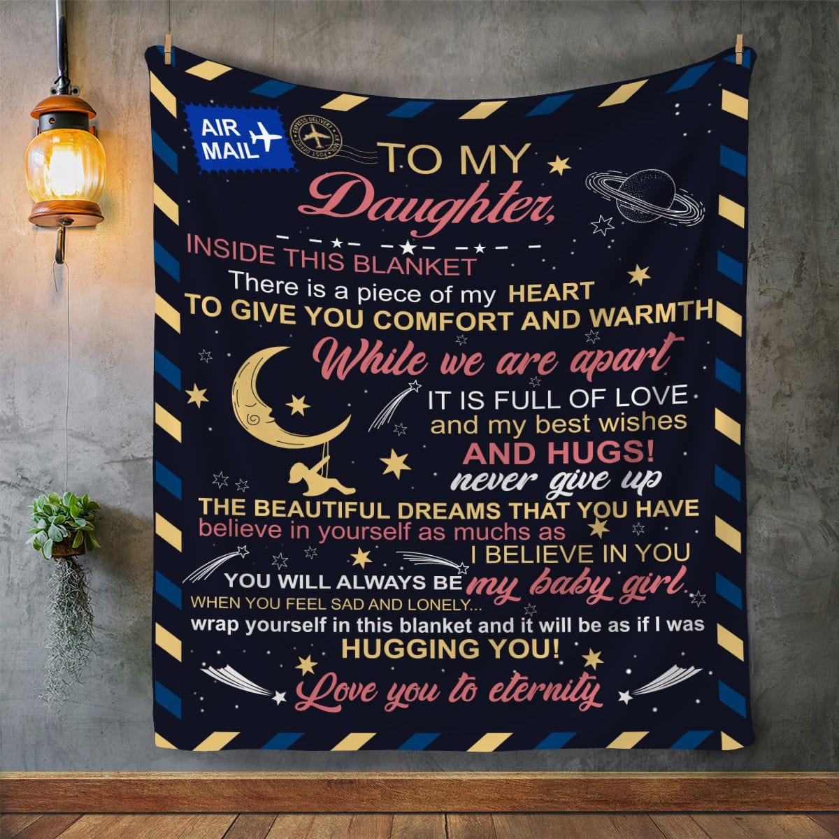 Letter to my daughter from Mom or Dad Blanket