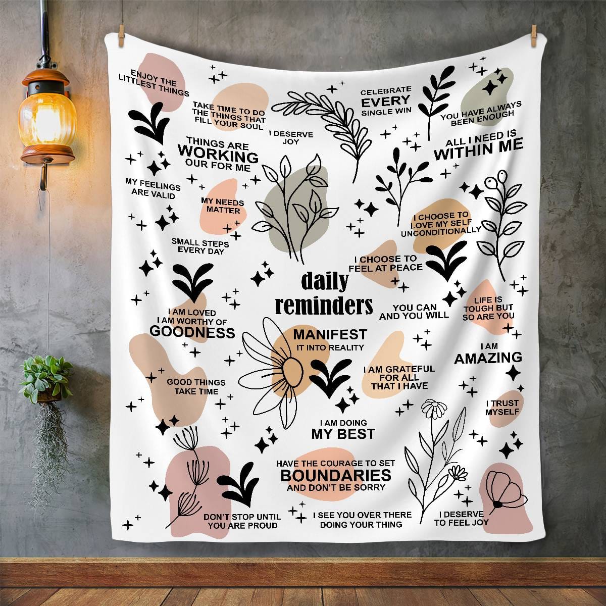 Daily Reminders Positive Affirmations Blanket