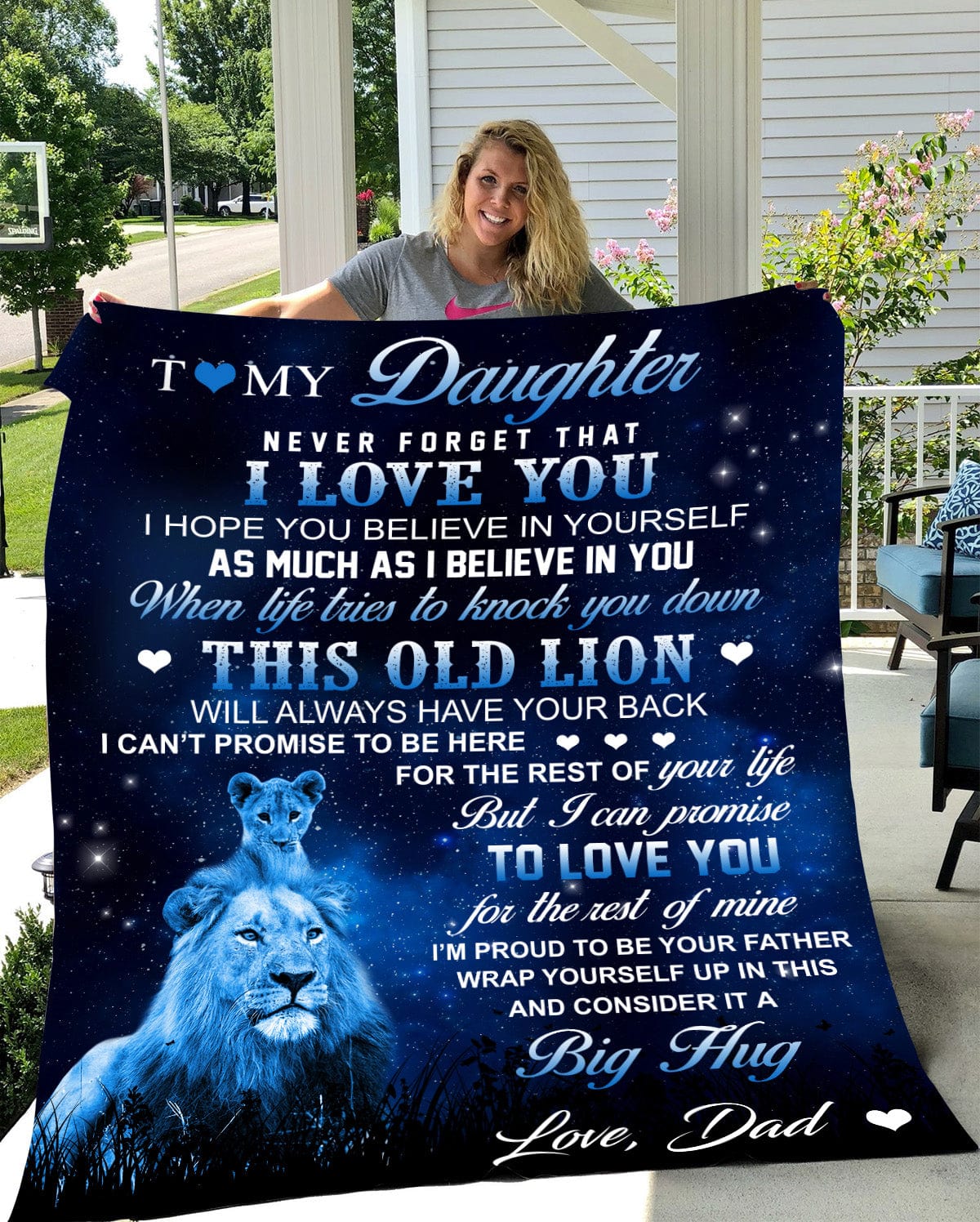 To my Daughter From Dad Blanket - This Old Lion