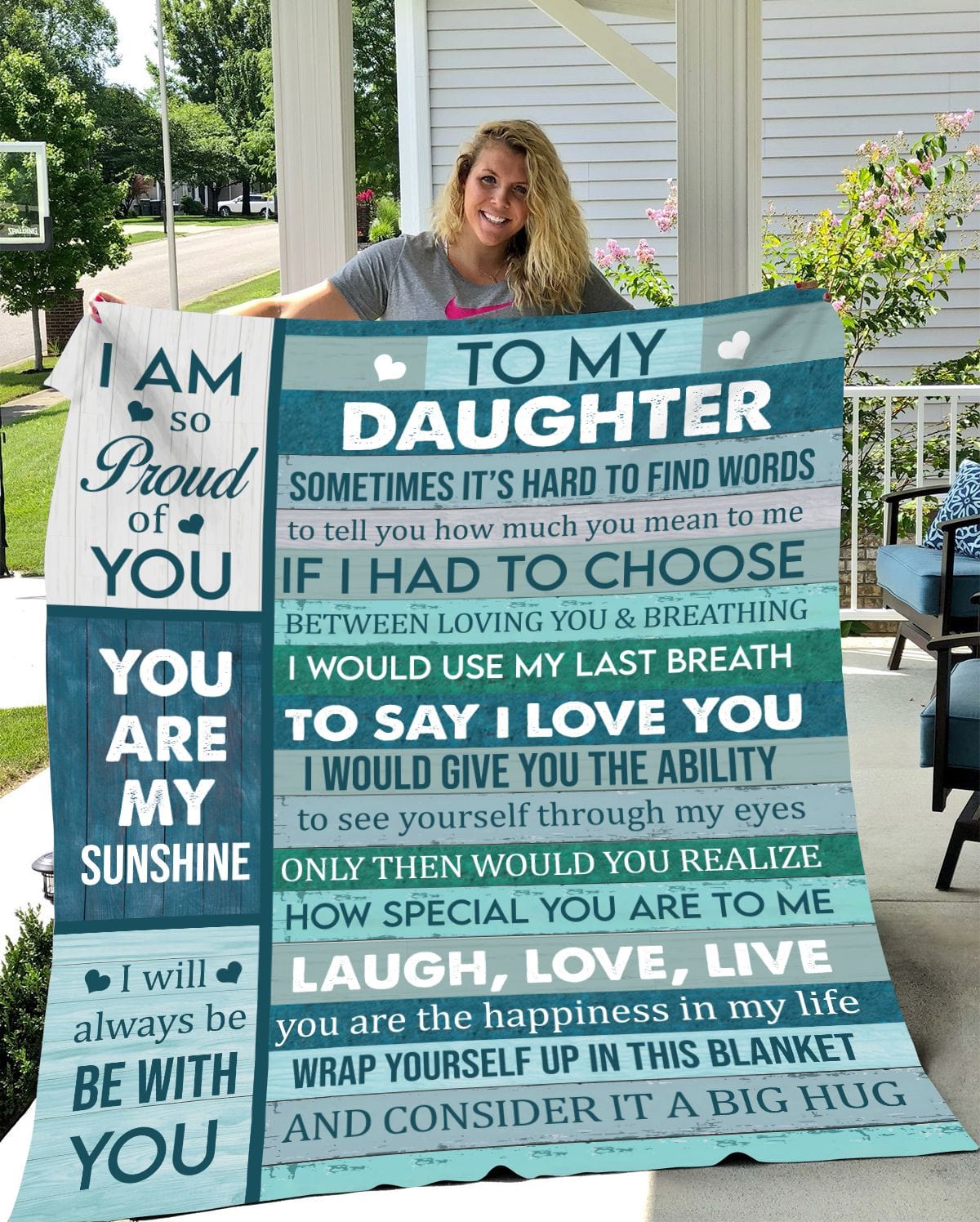 Green To my Daughter From Mom or Dad Blanket