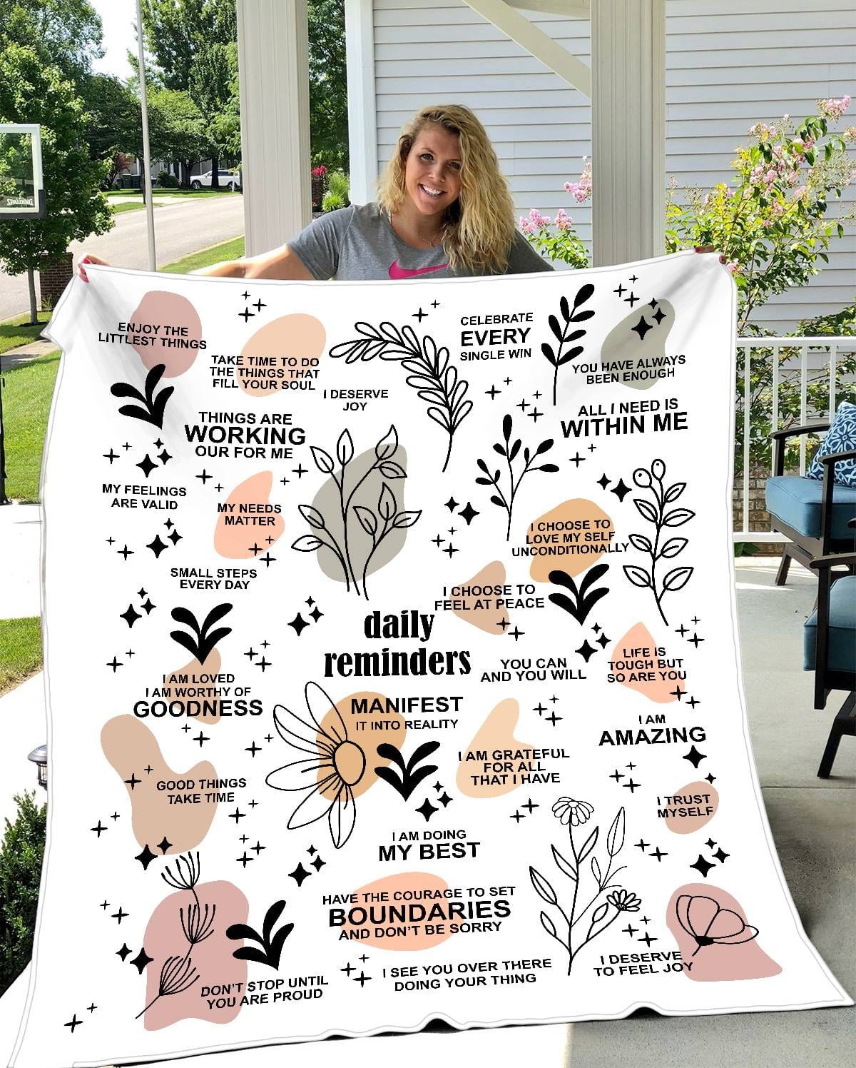 Daily Reminders Positive Affirmations Blanket