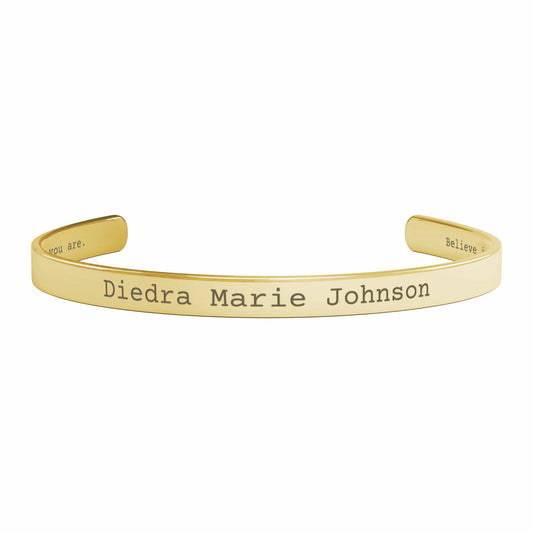 Personalized Name Bracelet,Custom Cuff Bracelet gift for Birthday, Graduation Gift for Daughter, Gift for Step Daughter