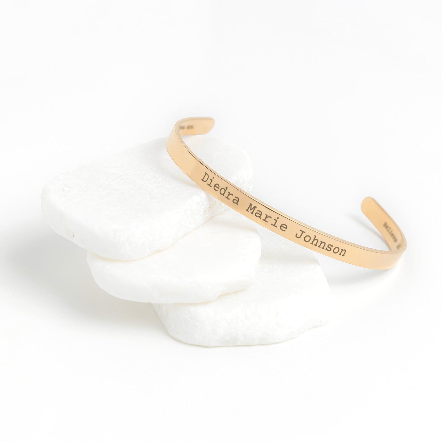 Personalized Name Bracelet,Custom Cuff Bracelet gift for Birthday, Graduation Gift for Daughter, Gift for Step Daughter