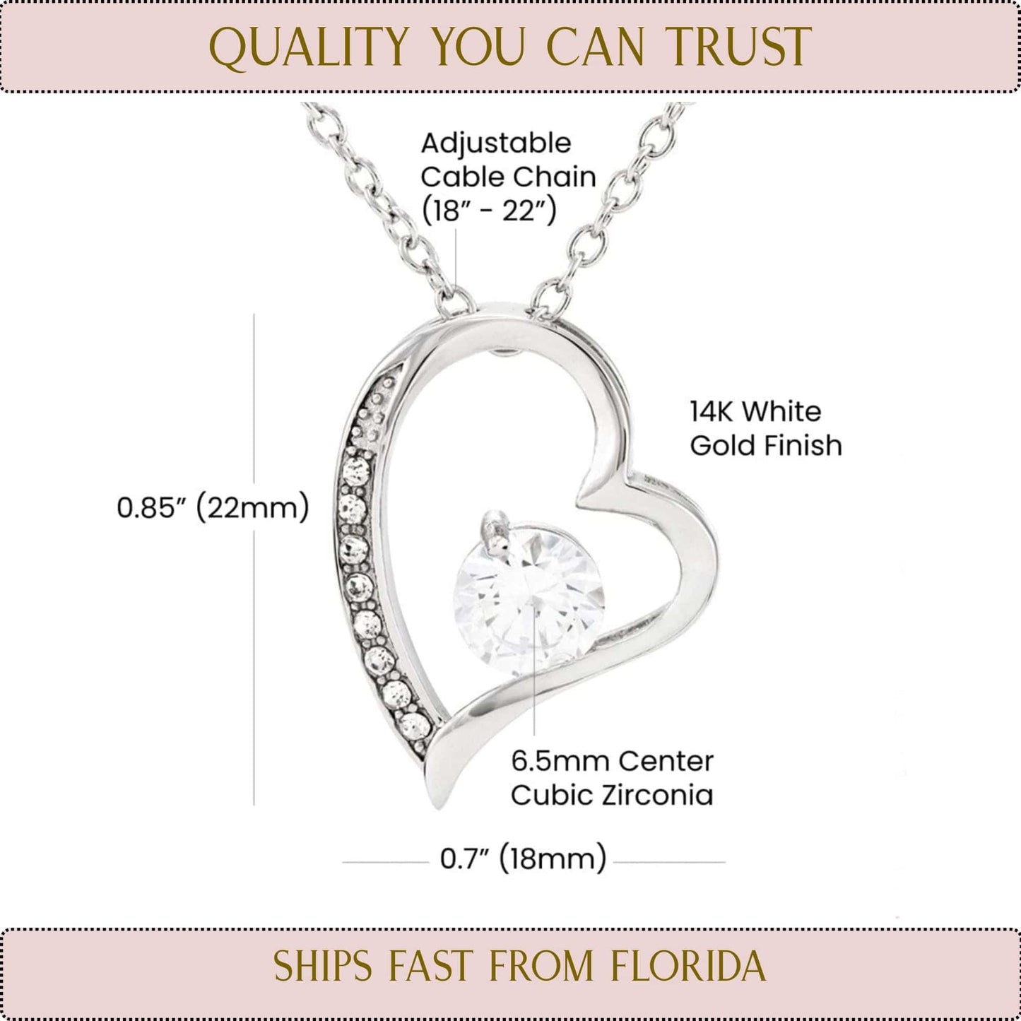 To my wife- Forever Love Necklace- You walked into my heart - MM-002
