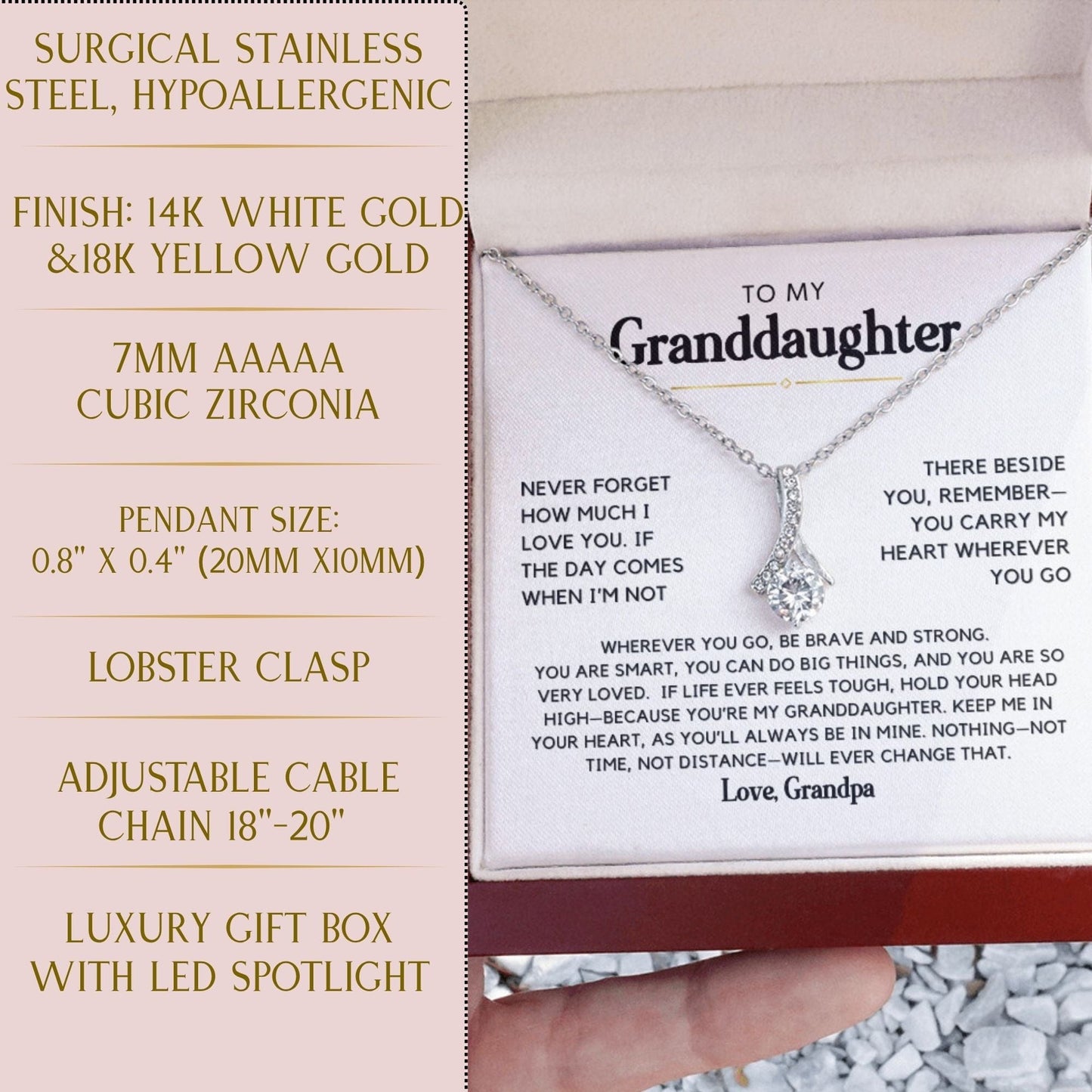 You can do Big things Granddaughter Alluring Beauty necklace