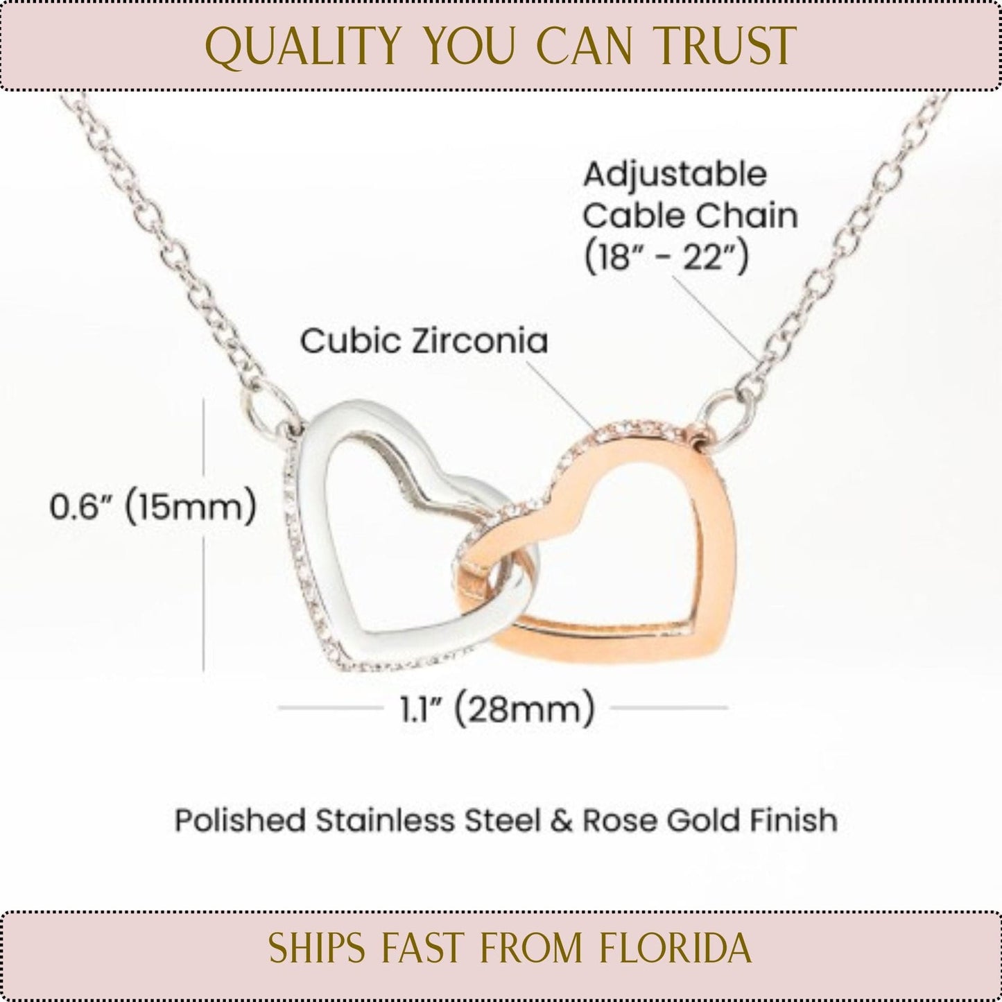 Always in my heart Dad to Daughter Interlocking Necklace