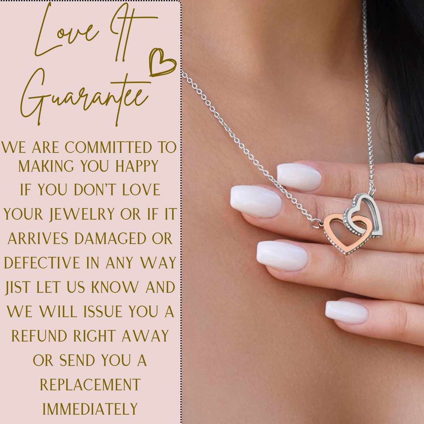 Always in my heart Dad to Daughter Interlocking Necklace