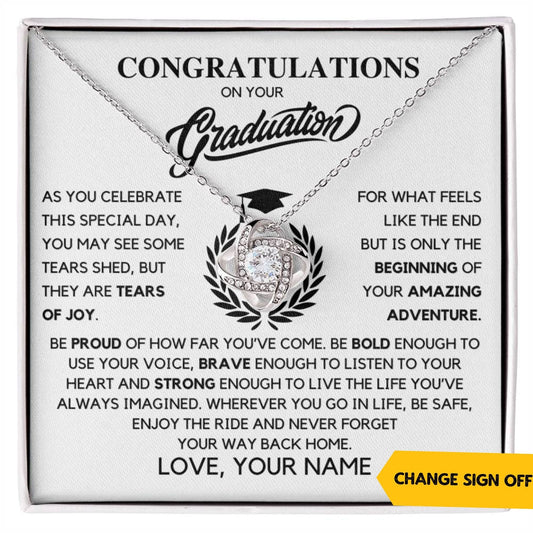 Personalized Graduation Necklace for Daughter, Senior 2024 Grad gift