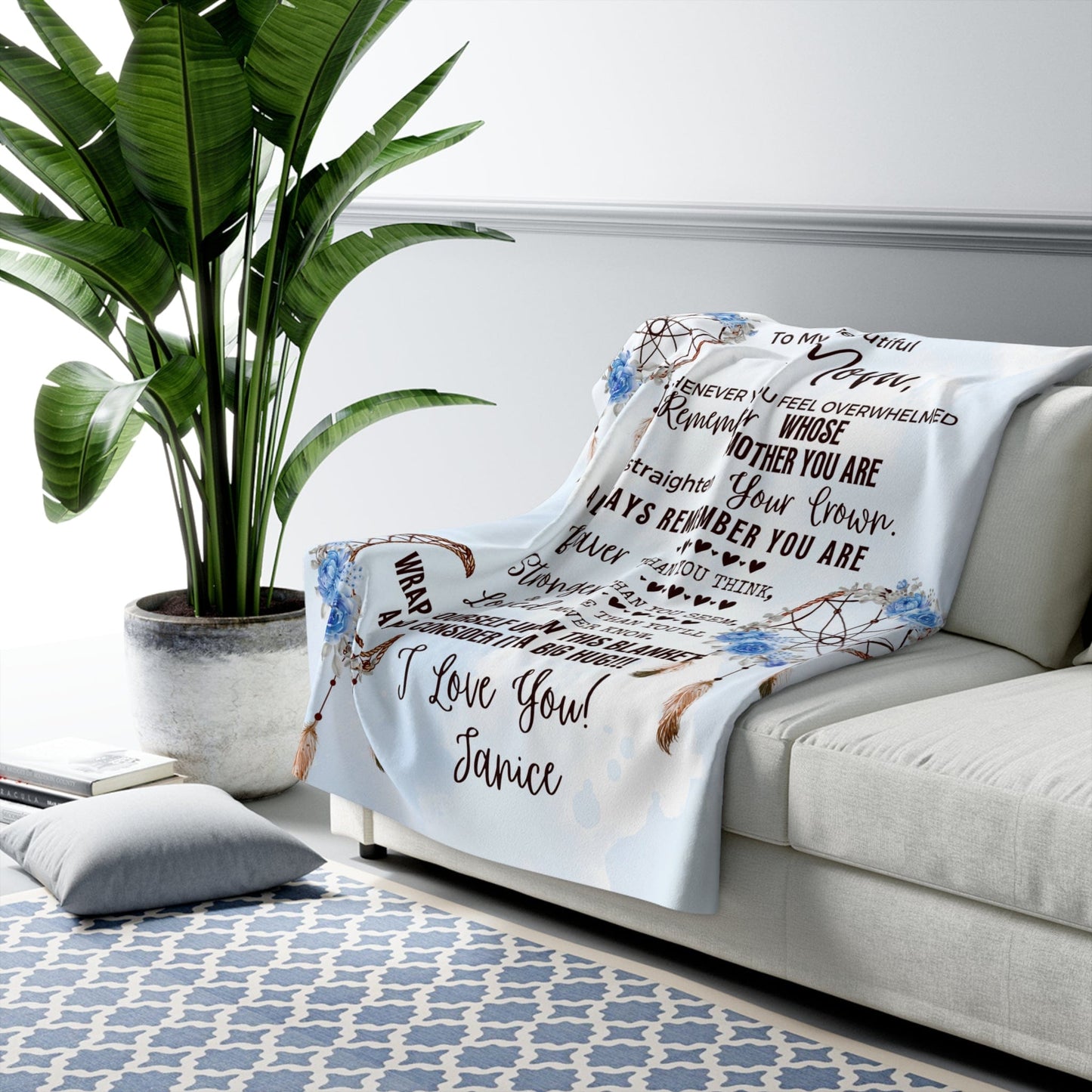Blanket Gift for Mom, Christmas Gift Blankets Personalized from Daughter or Son