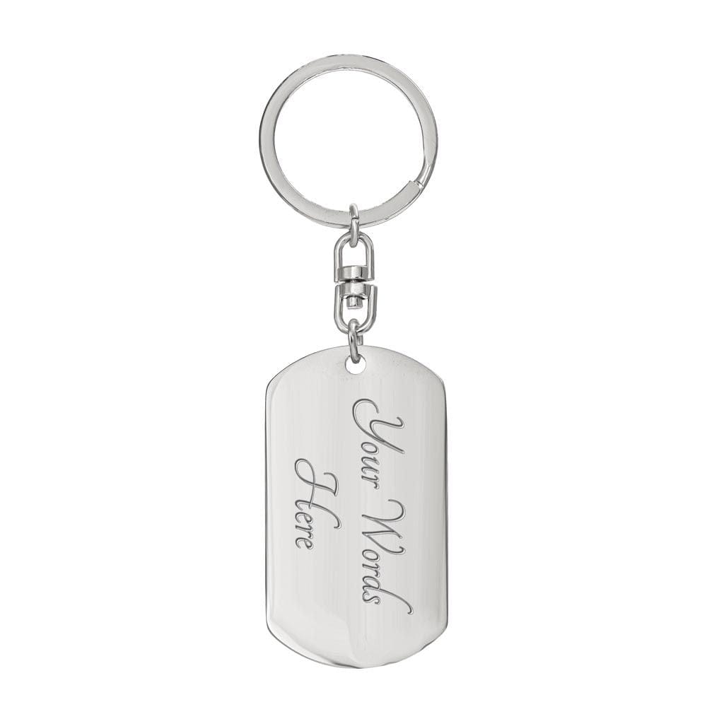 Father & Daughter Unbreakable Dog Tag Keychain