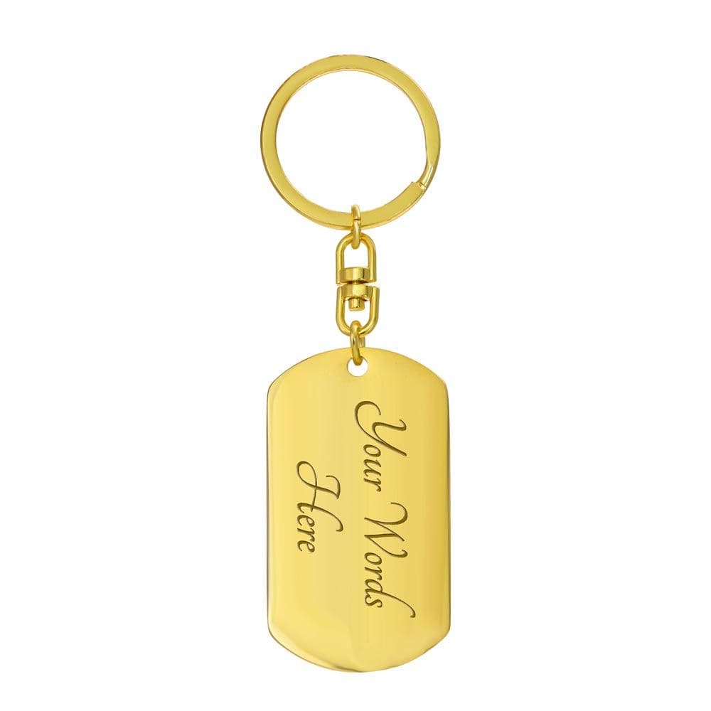 Father & Daughter Unbreakable Dog Tag Keychain