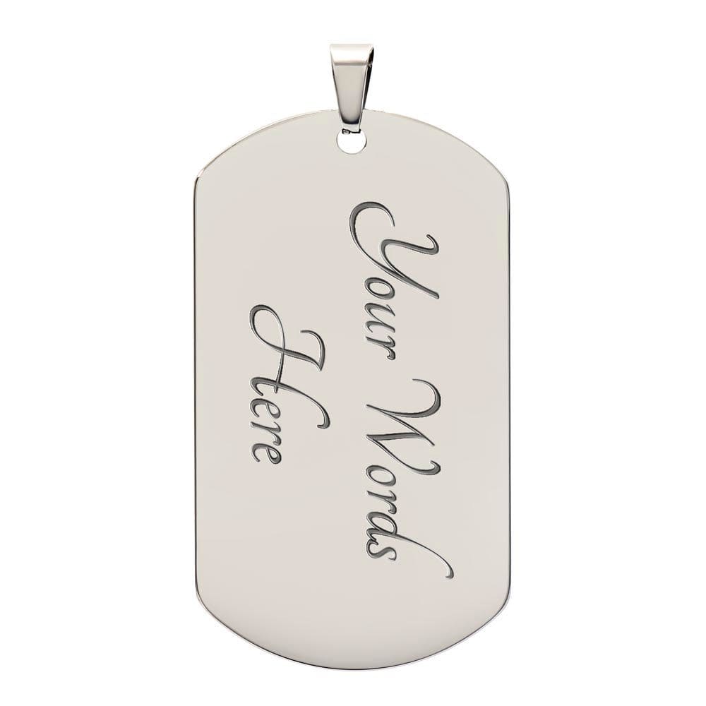 Personalized Best Dad Ever Dog Tag Necklace, Father's Day gift for Dad from Son or Daughter