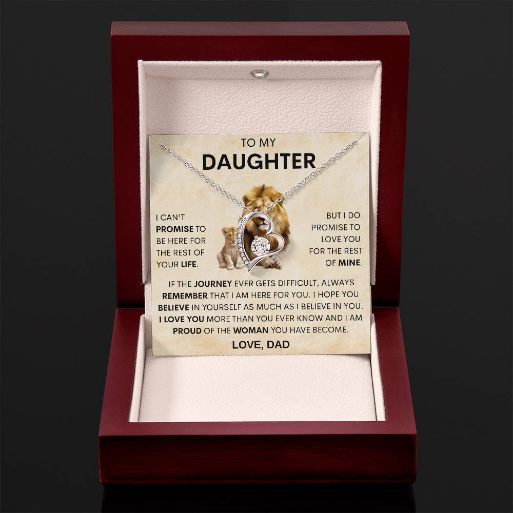 18th birthday gift for Daughter, Forever Love Necklace, Gift for Daughter 21st birthday, Wedding Day Gift for Daughter From Dad