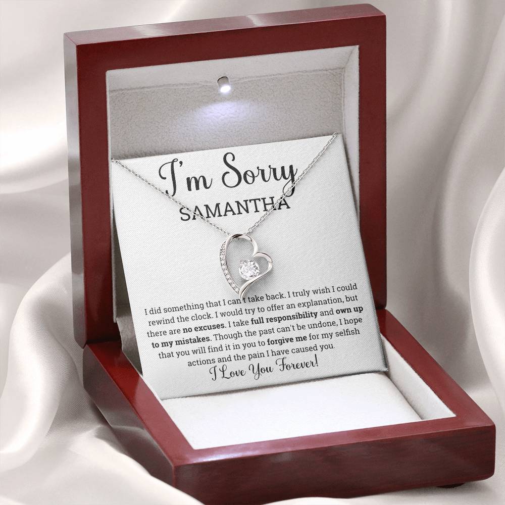Personalized I'm Sorry Gifts for her, Apology Gift for her, Im Sorry Necklace